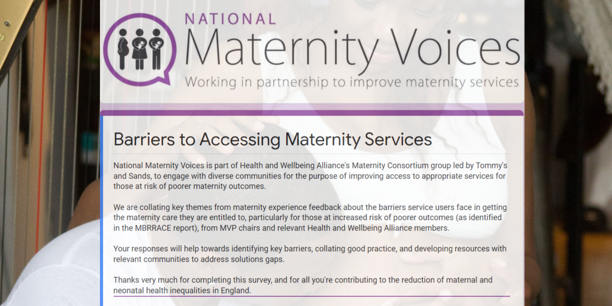 Barriers to Accessing Maternity Services Survey